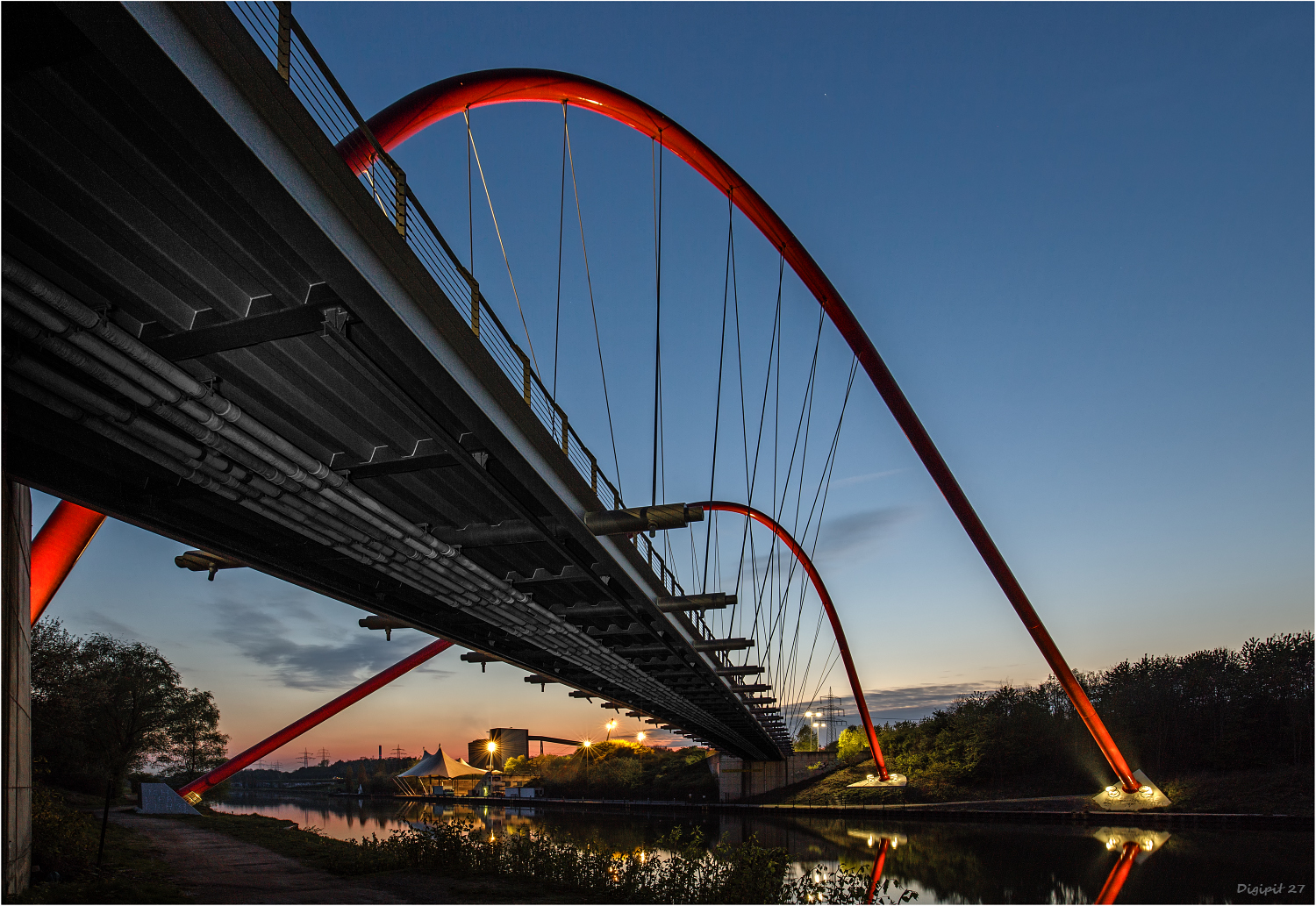 Gelsenkirchen Doppelbogenbrücke 2017-03