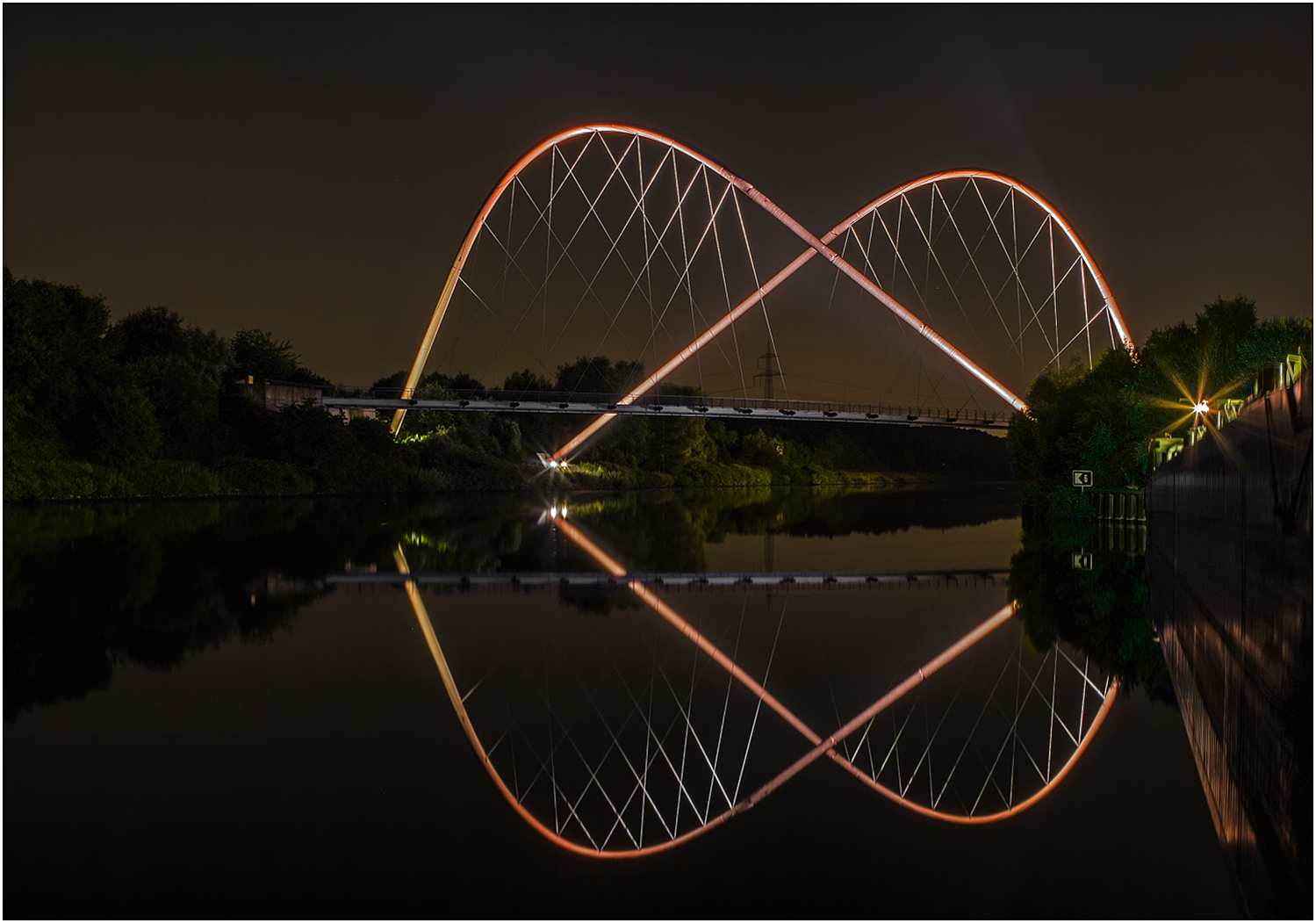 Gelsenkirchen Doppelbogenbrücke Nordstern 2012-01