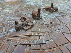 Gelsenkirchen im Masstab 1:6000 auf Bronzeplatte