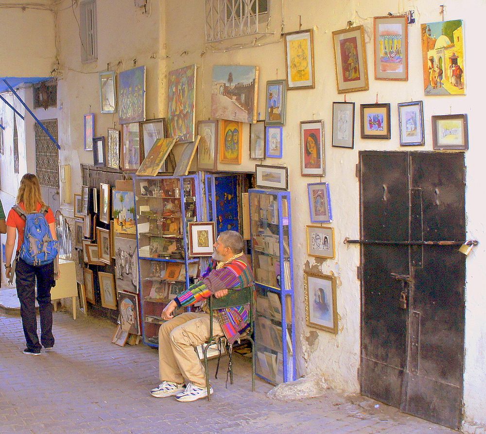 Gemälde-Galerie in Tanger ...