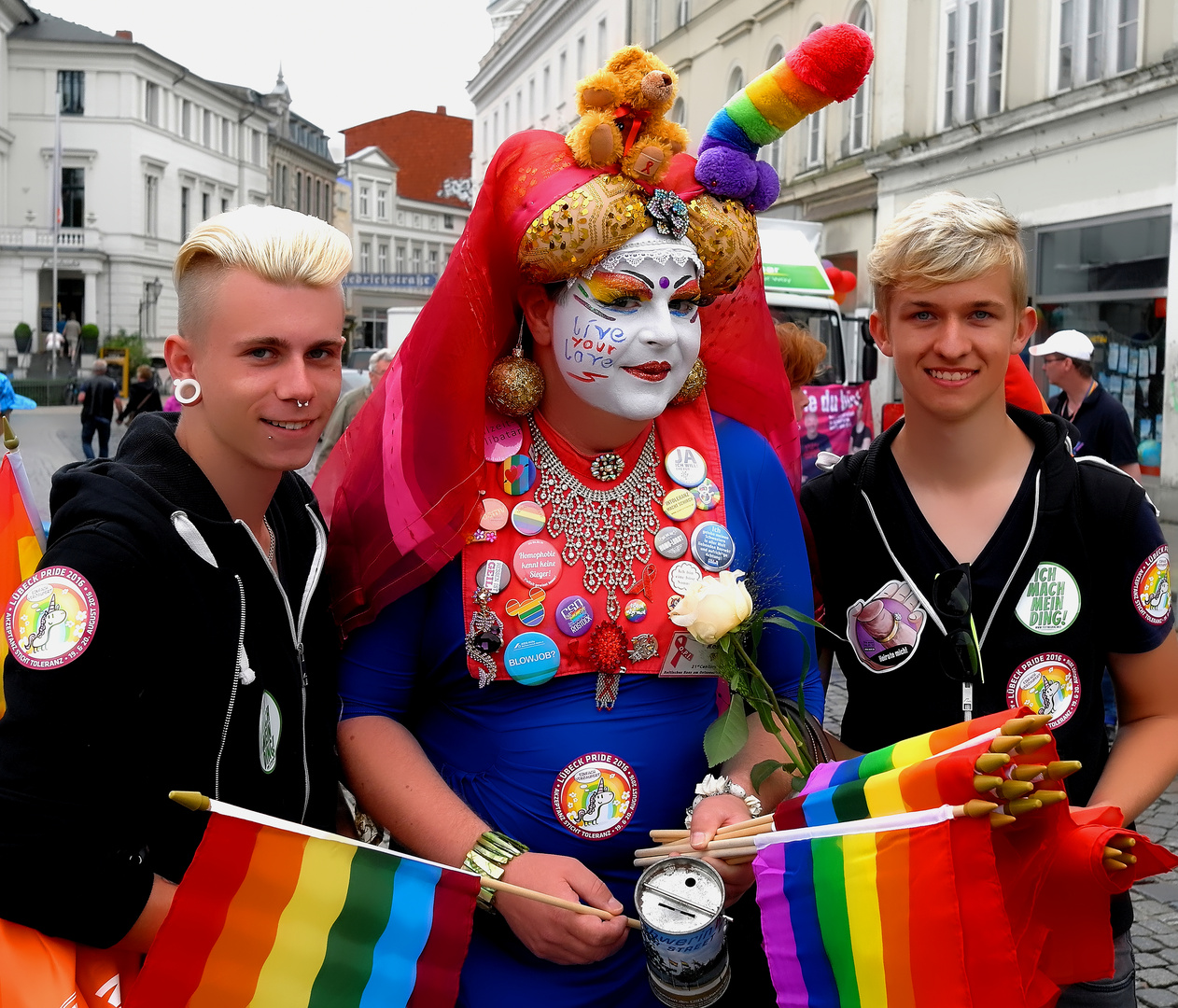 Gemeinsam mit Schwester Rosa auf dem CSD in Schwerin 2016