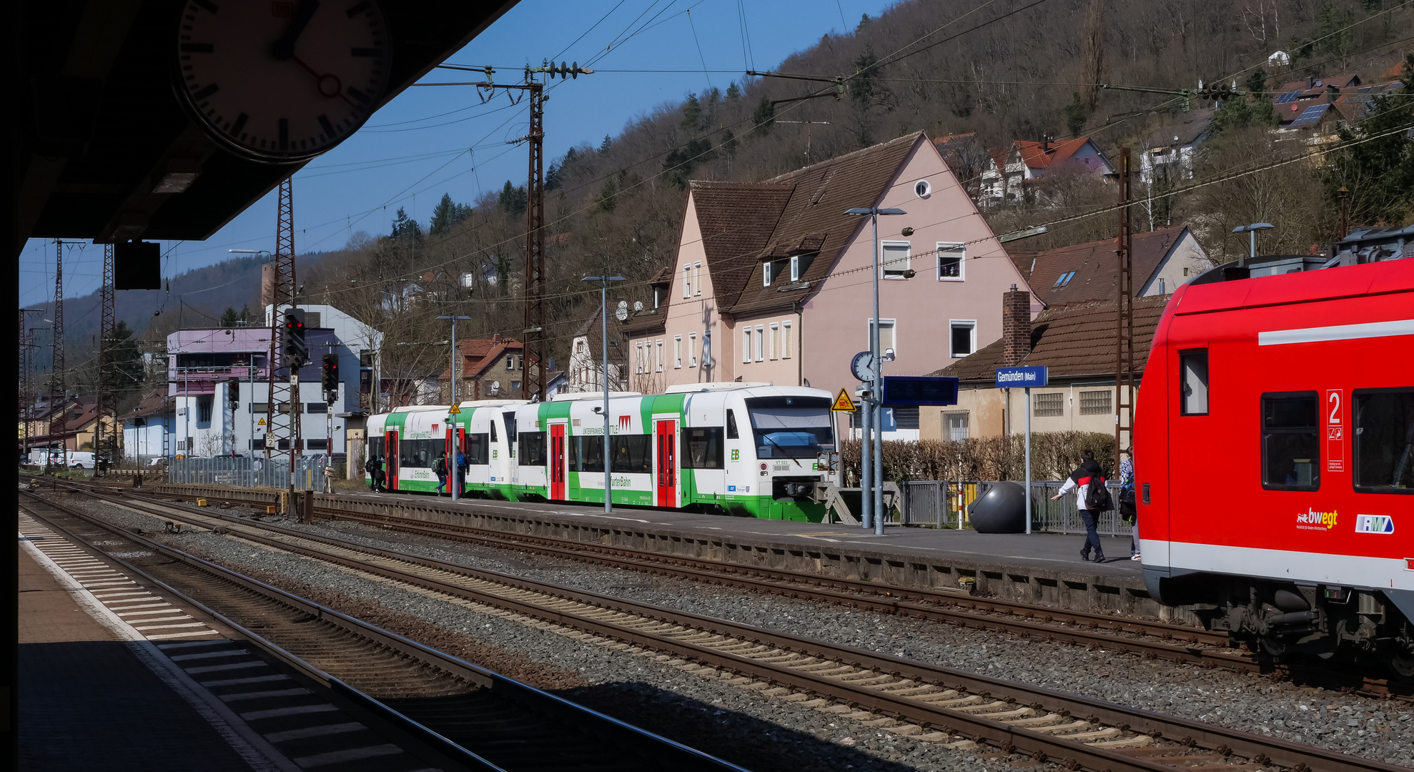 Gemünder Bahnhofsbild