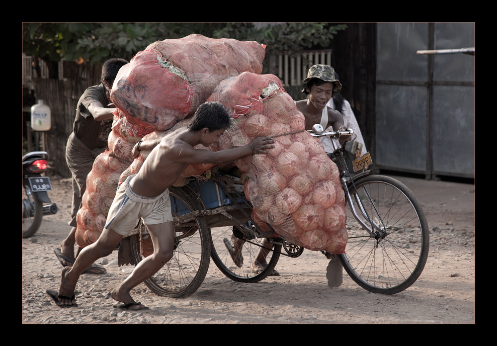 Gemüse-Transport in Myanmar