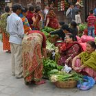 Gemüsehändlerinnen auf dem Durbar Square in Kathmandu