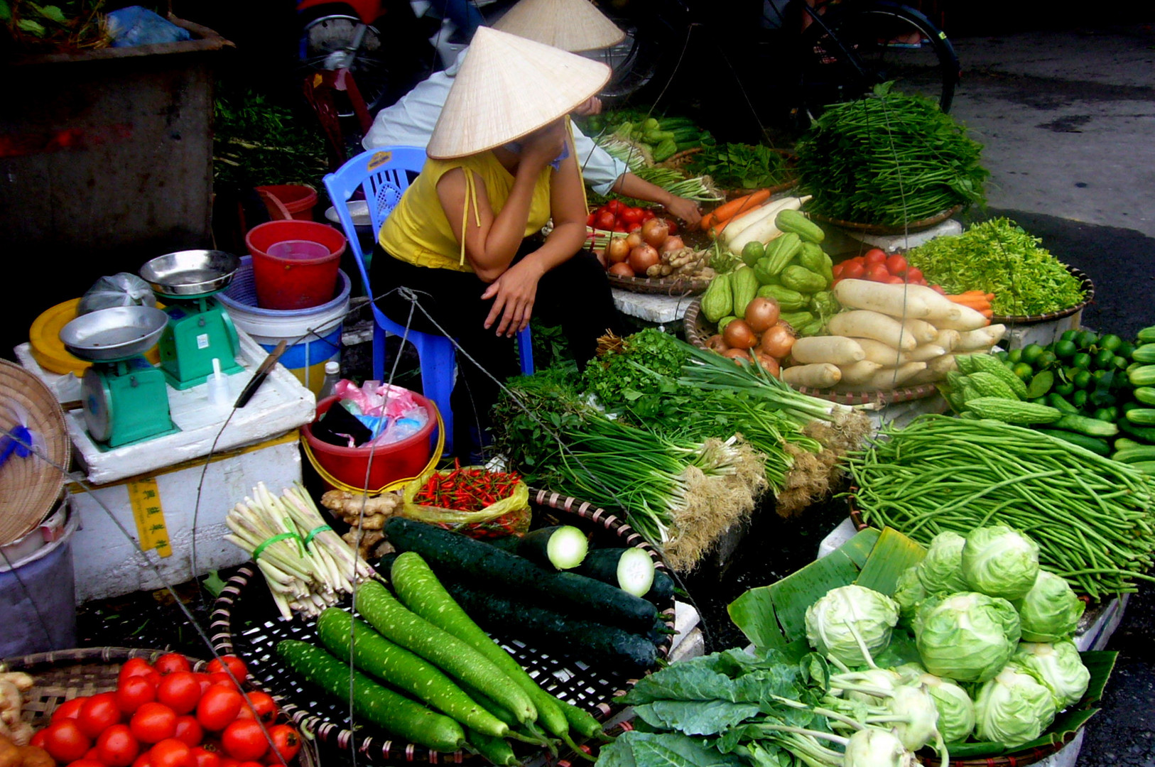 Gemüsemarkt in Hue August 2007