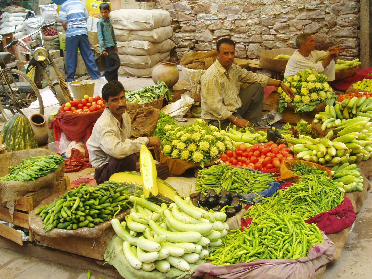 Gemüseverkäufer in Bundi - Rajasthan