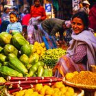 Gemüseverkäuferin in Kathmandu