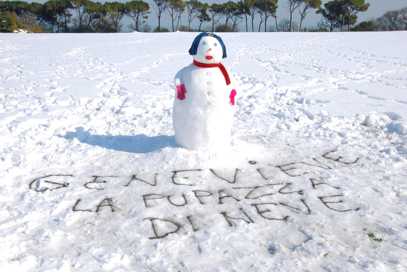 GENEVIEVE la pupazza di neve a Porto Sant' Elpidio