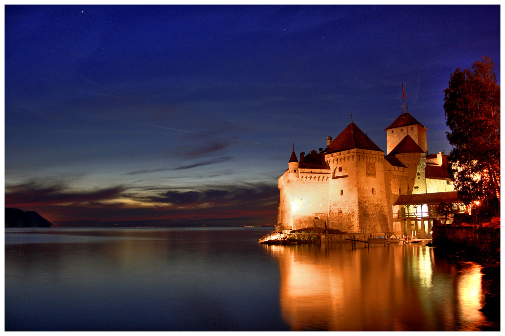 Genfer See bei Montreaux als HDR