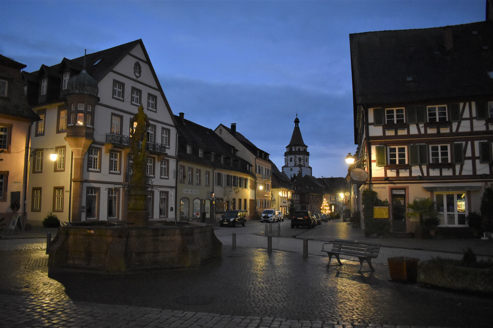 Gengenbach am Neujahrstag um halbacht