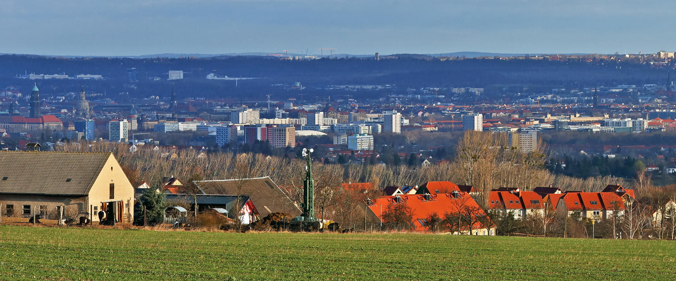 Genialer Weitblick von Possendorf (unteres Osterzgebirge)...