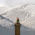 Genova, la Lanterna e la neve