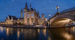 Gent am Abend - Blick auf die Graslei 2