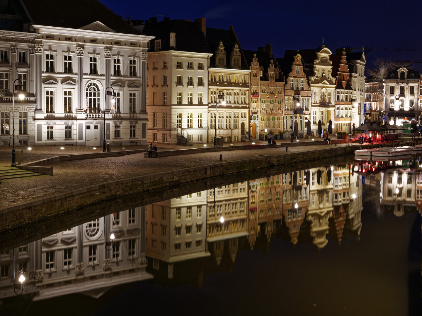 Gent, Korenlei at night