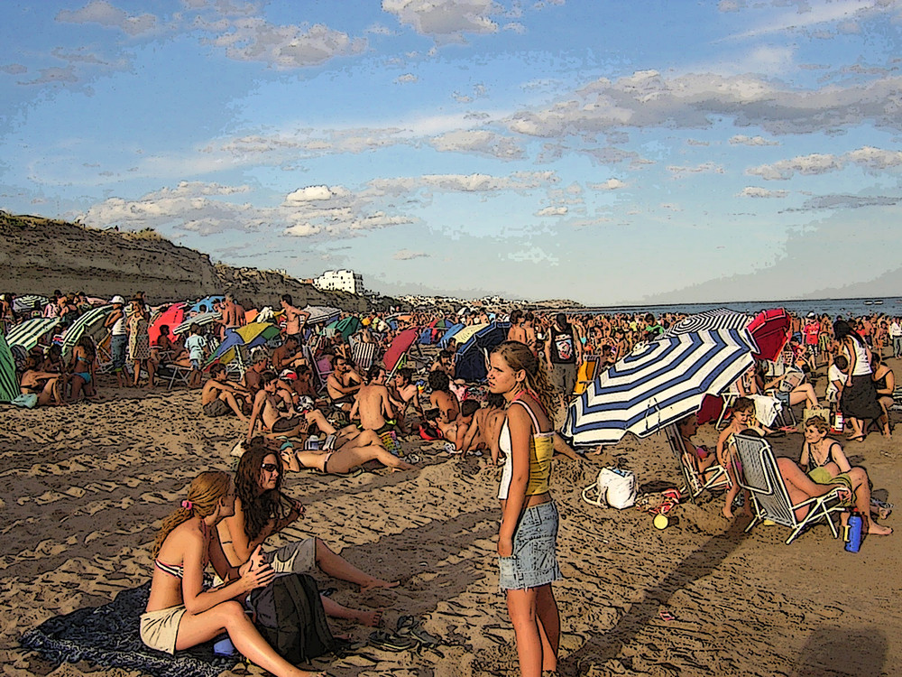 Gente...mar...sol...