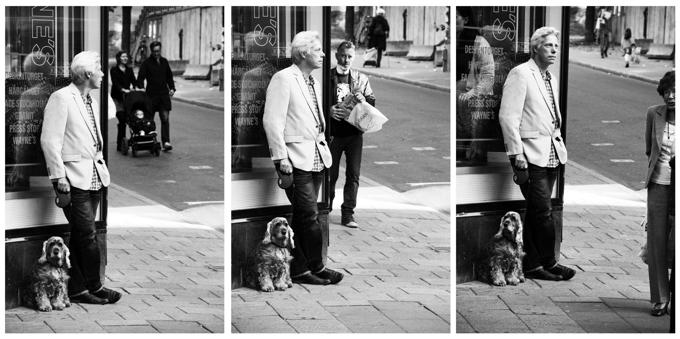 gentleman and his dog