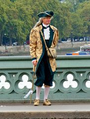 Gentleman auf der Westminster Bridge