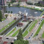 Geöffnete Brücke am Delfshaven