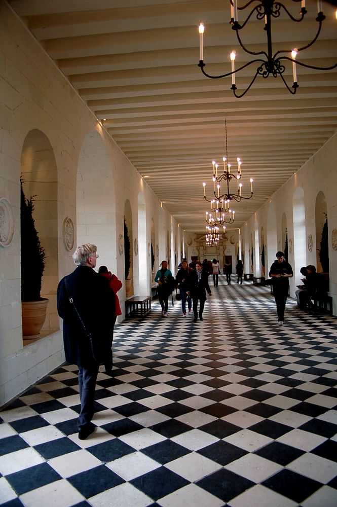 Géométrie au sol (galerie du chateau de Chenonceau)