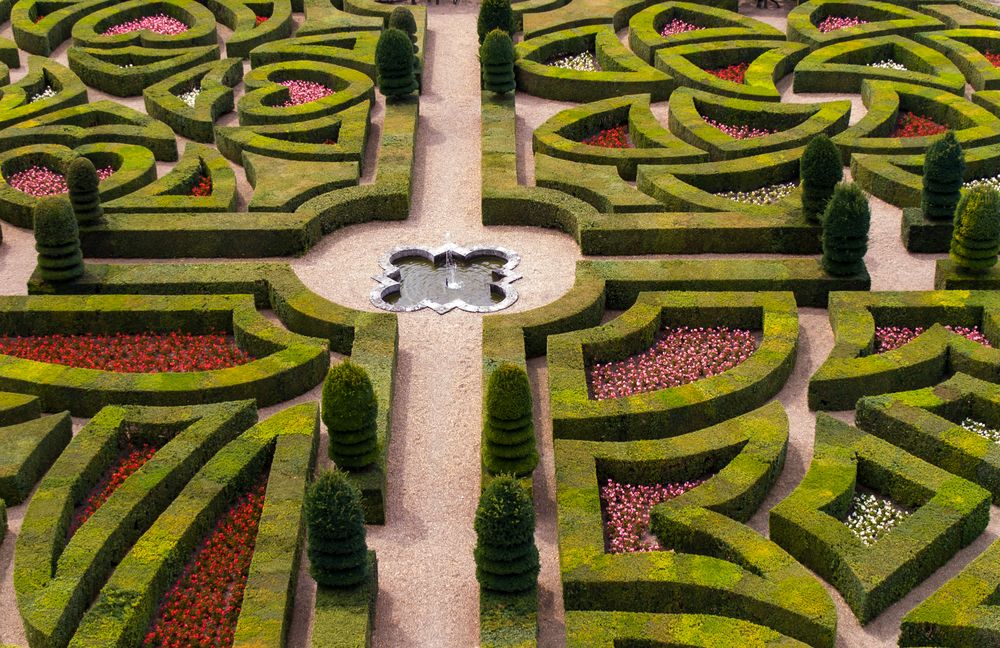 Geometrie Schlossgarten Villandry/Loire Foto & Bild landschaft