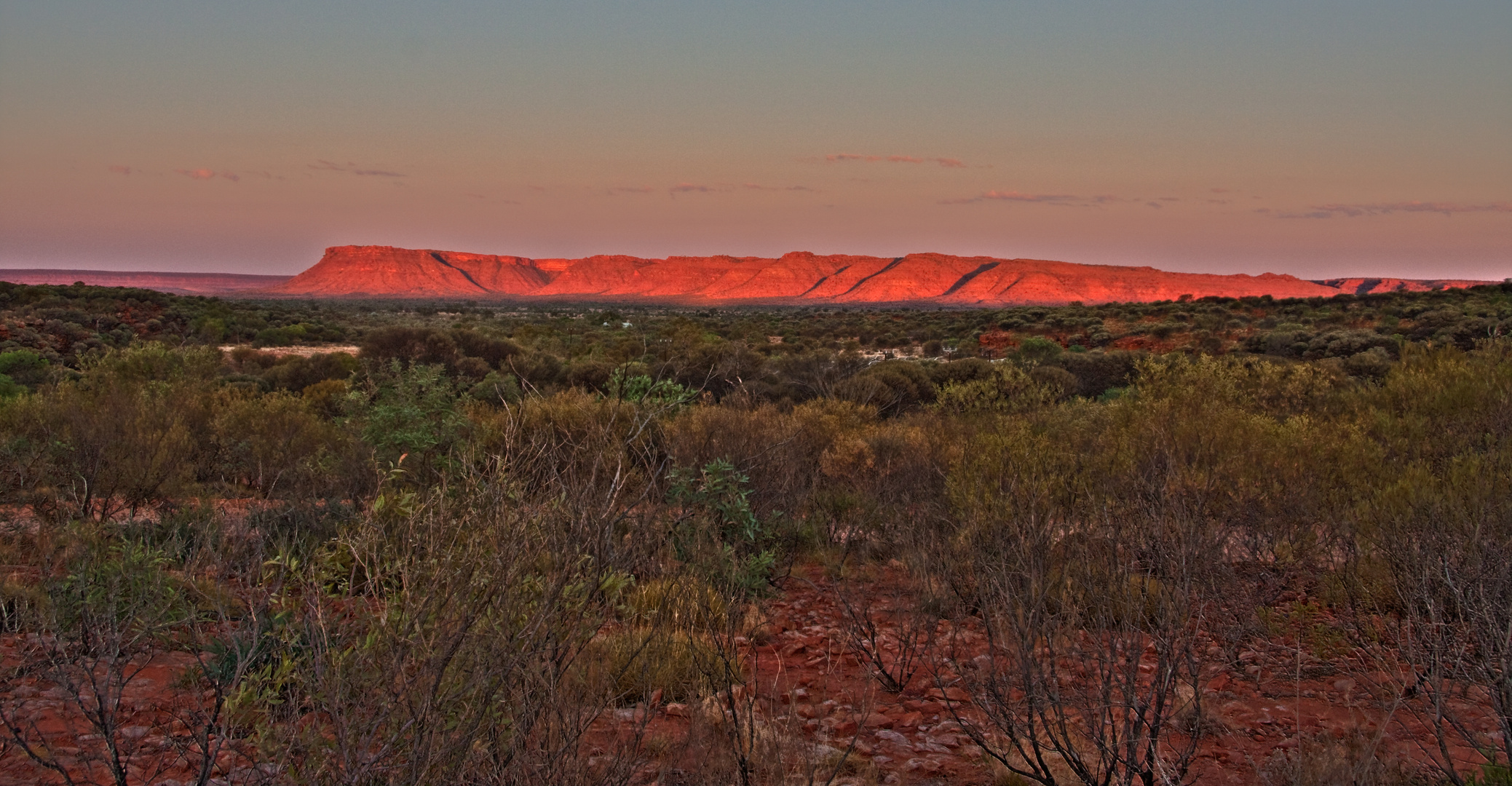 George Gill Range bei Sonnenuntergang