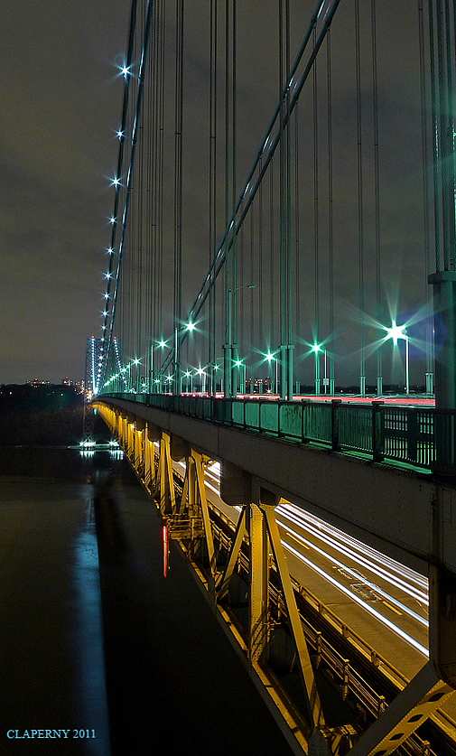 George Washington Bridge at night