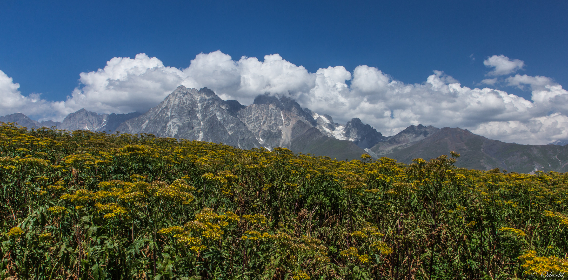 Georgië, view on the Kaukasus.