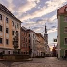 Georgsbrunnen mit Blick Richtung Untermarkt in Görlitz