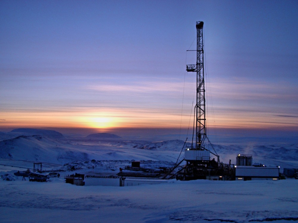 Geothermalbohrung im Kraflagebiet