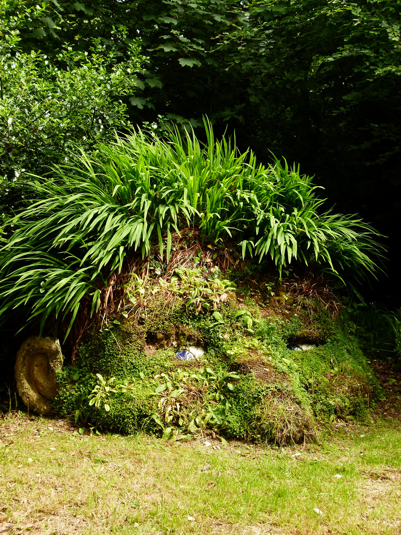 Gepflanztes Gesicht im "lost garden of haligan"