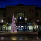 Gera, Bahnhofvorplatz mit Weihnachtslicht