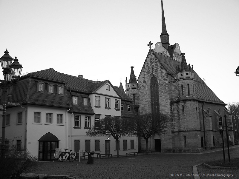 Gera, Untermhaus, mit Pfarrkirche St. Marien u. Otto Dix  Geburtshaus