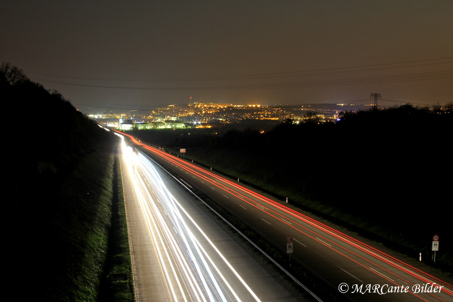 Geras Autobahn bei Nacht (A4)