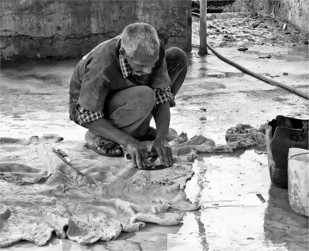 Gerberei in Taroudant, Marokko 