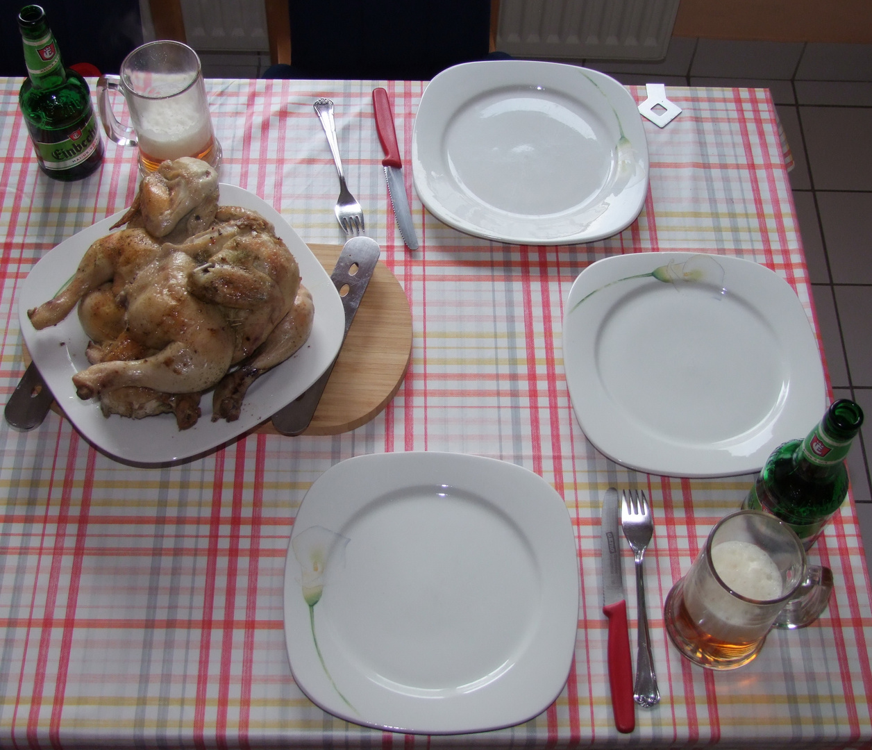 Gerd, wollen wir den ersten Maibock mit Hähnchen genießen?