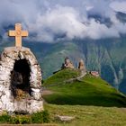 Gergeti-Dreifaltigkeitskirche auf 2200 Metern über dem Meeresspiegel.