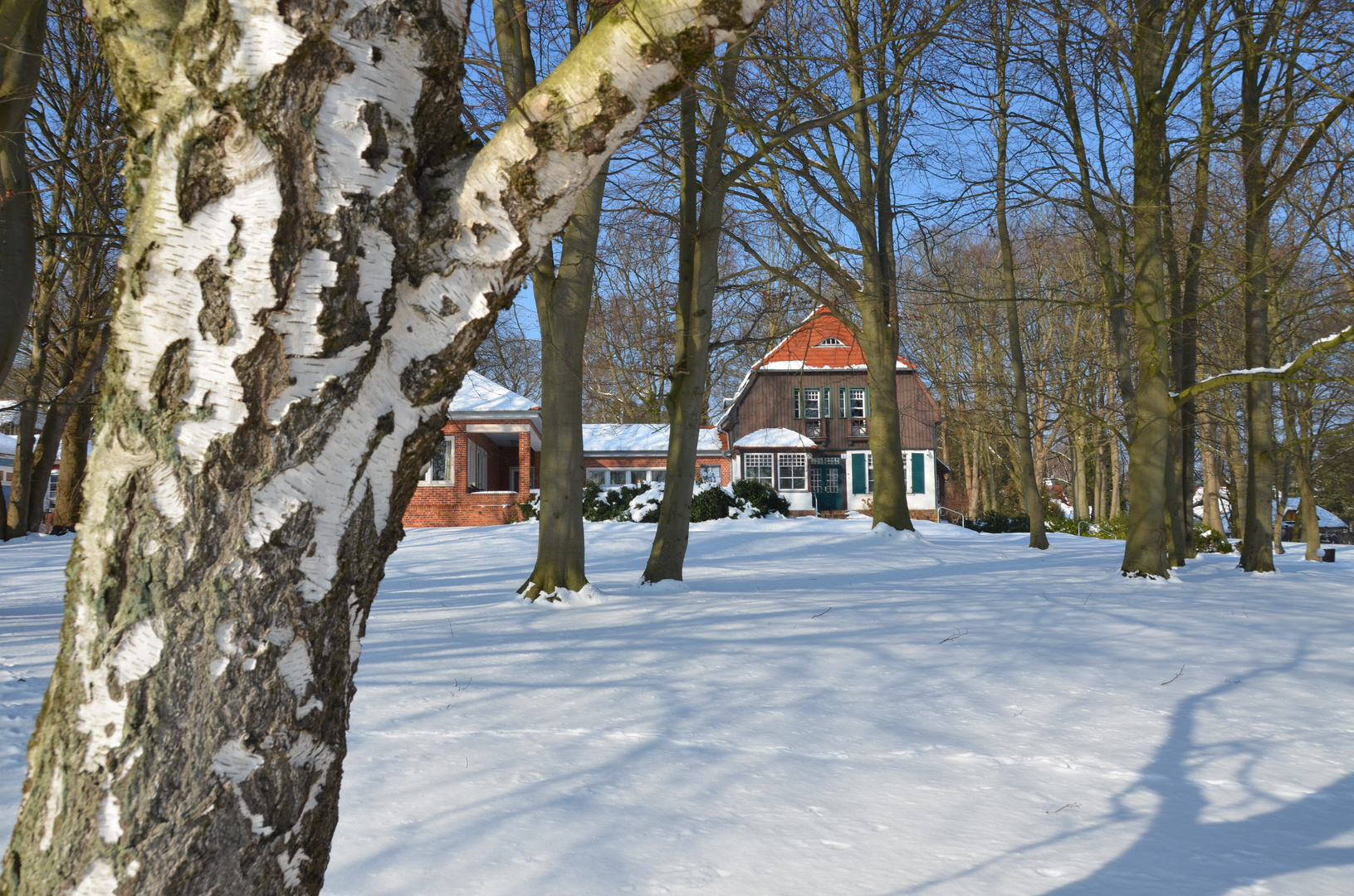 Gerhart-Hauptmann-Haus im Winter 