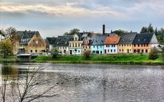 Geringswalde - Blick über den Großteich auf die Leipziger Straße