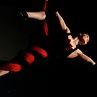 German Acrobat Marlene Kiepke performing