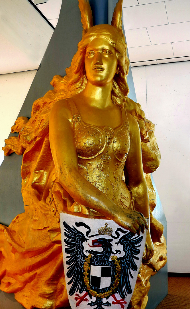 Germania, Galionsfigur des ehemaligen Schlachtschiffs Deutschland. Figurehead Germania