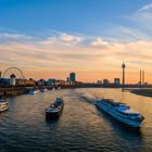 Germany | Rhein river and the old town (Altstadt) of Düsseldorf