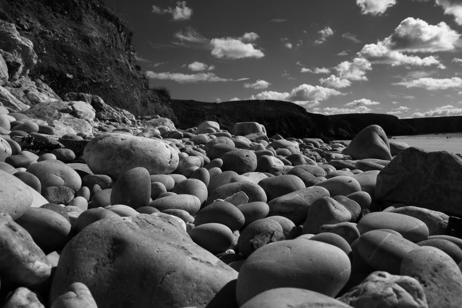 Geröll am Strand