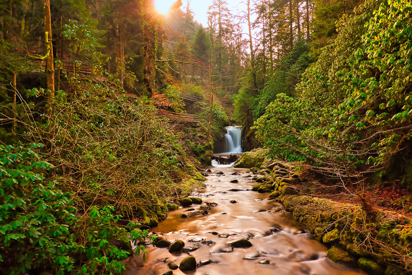 Geroldsauer Wasserfall bei Baden-Baden im Winter 