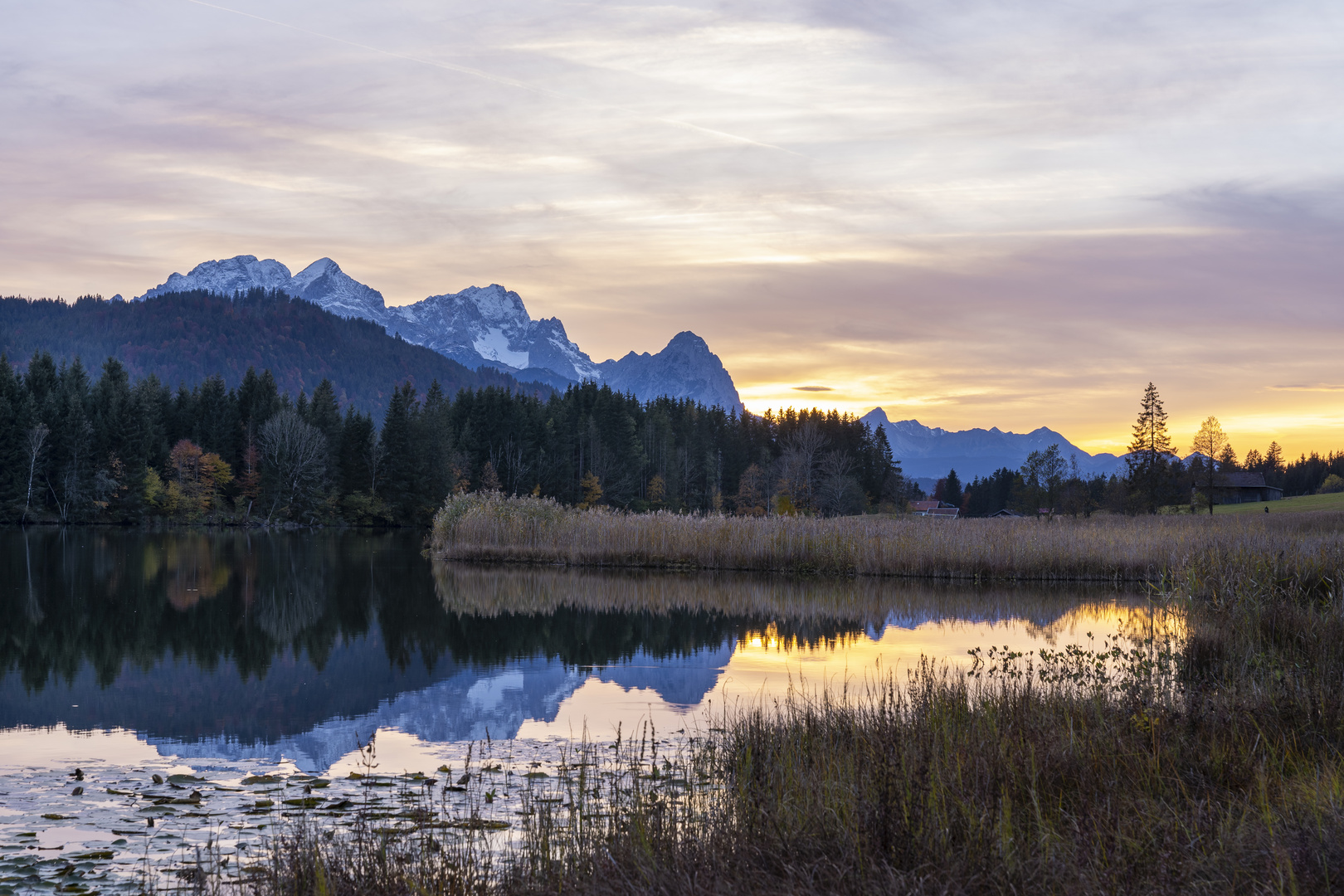 Geroldsee bei Sonnenuntergang