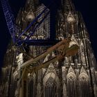 Gerüstabbau am Kölner Dom 1