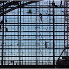 Gerüstakrobaten bei der Arbeit (Ffm Hbf)