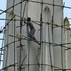 ...Gerüstbau in Myanmar...