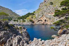 Gesamtansicht Bucht bei Sa Calobra, Mallorca