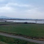 Gesamtübersicht auf das eingestaute Leinepolder 1 bei Salzderhelden.