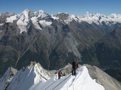 geschafft - beim Abstieg vom Weishorn